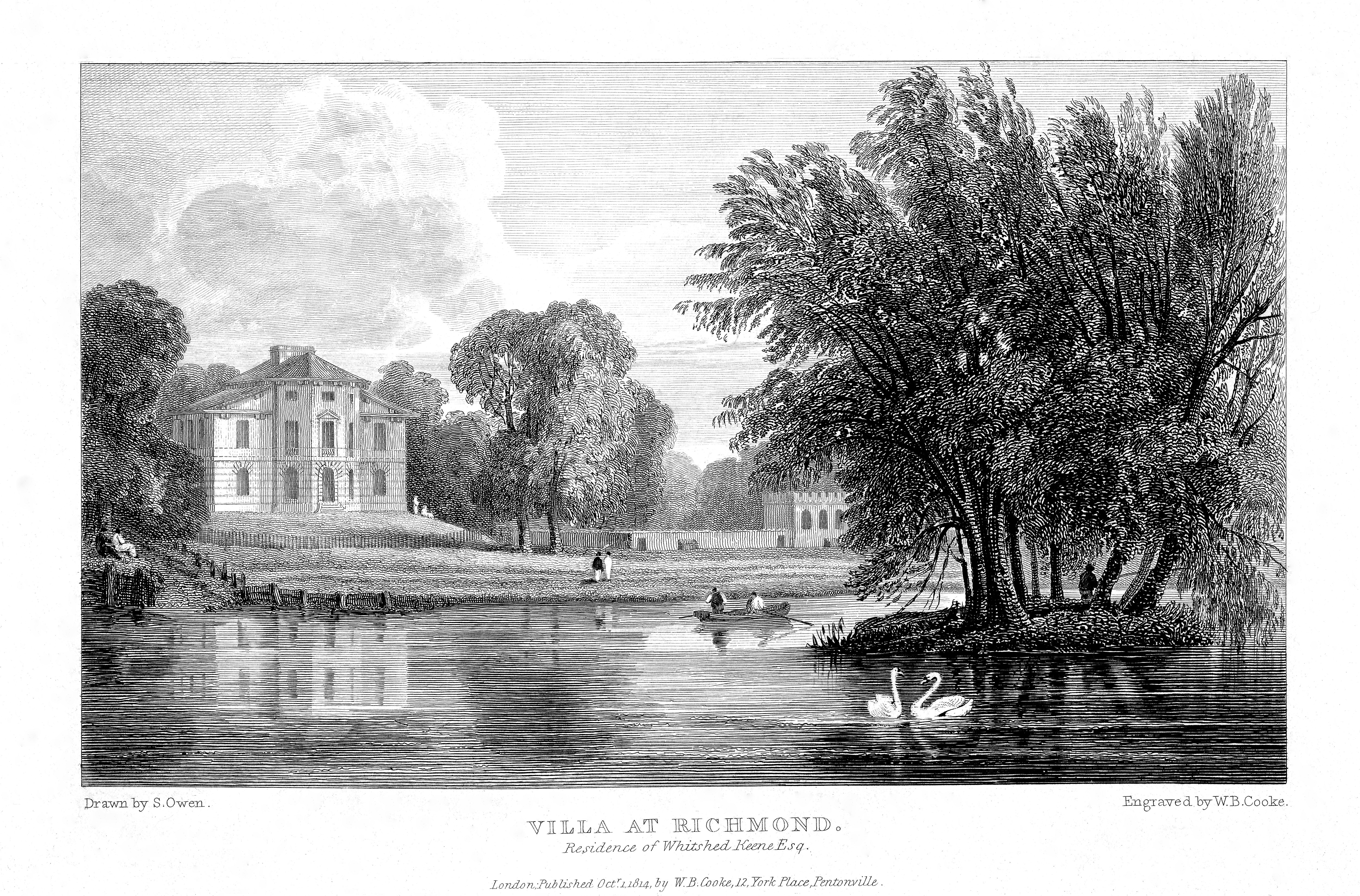 Richmond the Thames from Twickenham bank,river view,prints